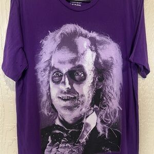 Purple Graphic Beetlejuice Men's Shirt
